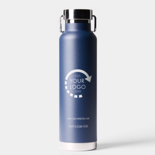 Custom logo business corporate  Modern Navy Water Bottle