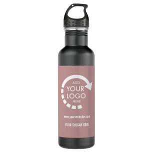 Custom logo business corporate Rose Taupe Stainless Steel Water Bottle