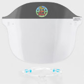 Custom Logo Business Crew Staff Employee Worker Face Shield (Front w/Glasses)