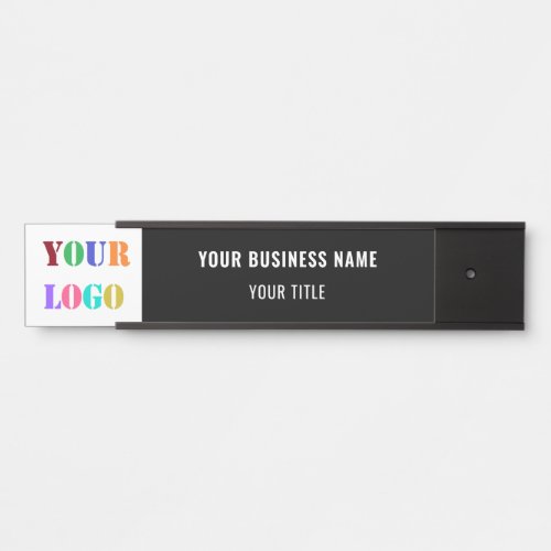 Custom Logo Business Door Sign with Name and Title