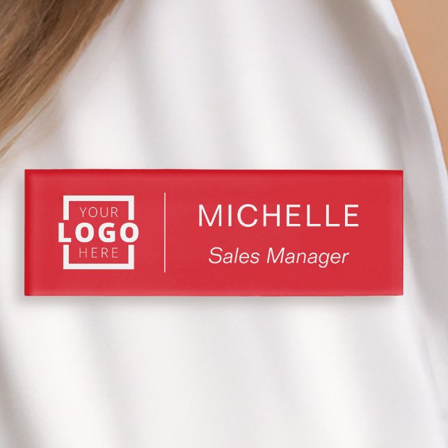 Custom Logo Business Employee Staff Name Tag (Creator Uploaded)