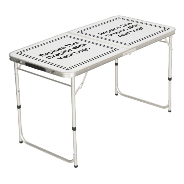 Custom Logo Business Folding Table (Angled)