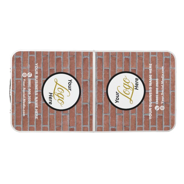 Custom Logo Business Folding Table Template Brick (Top)