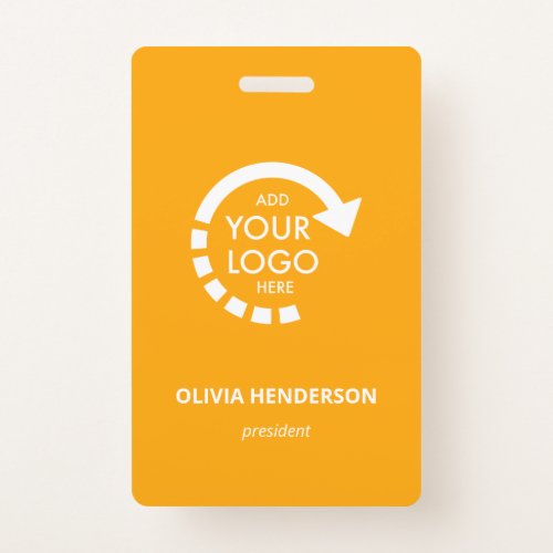 Custom Logo Business ID Employee  Retro Gold Badge