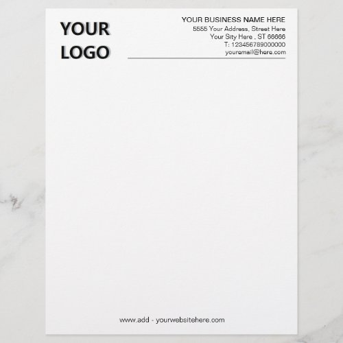 Custom Logo Business Info Your Company Letterhead