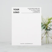 Custom Logo Business Info Your Company Letterhead (Standing Front)