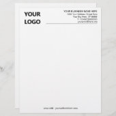 Custom Logo Business Info Your Company Letterhead (Front/Back)