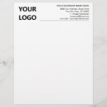 Custom Logo Business Information Office Letterhead<br><div class="desc">Custom Simple Business Office Letterhead with Logo - Add Your Logo - Image / Business - Company Name and Contact Information - Choose / add your favorite text colors. Resize and move or remove and add elements - Image / text with customization tool ! Choose Your Colors / Font !...</div>