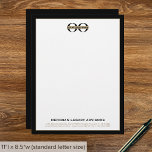 Custom Logo Business Letterhead<br><div class="desc">Make a professional statement with our Custom Logo Business Letterhead. This letterhead design features a customizable template logo on a white background with your company name and contact information elegantly presented in golden classic typography, framed in black. The back features a solid black background, bringing cohesion to the design. Each...</div>