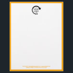 Custom Logo Business  Letterhead | Retro Gold<br><div class="desc">A minimalist modern custom logo template with color coordinating products to showcase your brand. If you need any help customizing this product,  you can contact me for help using the message button below.</div>