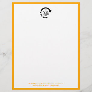 Custom Logo Business  Letterhead   Retro Gold