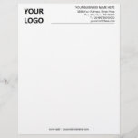 Custom Logo Business Logo Info Company Letterhead<br><div class="desc">Custom Font and Colors - Simple Personalized Classic Business Letterhead with Logo - Add Your Company Logo - Image or QR Code - Photo / Business Name - Company / Address - Contact Information / Logo or QR Code ( back side ) - Resize and move or remove and add...</div>