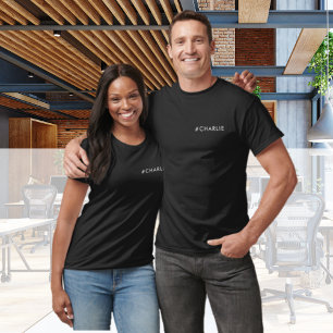 Custom Logo Business Modern Company Staff T-Shirt