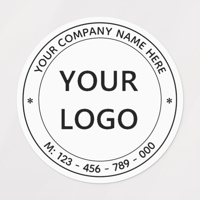 Custom Logo Business Name Personalized Labels (Design 1)