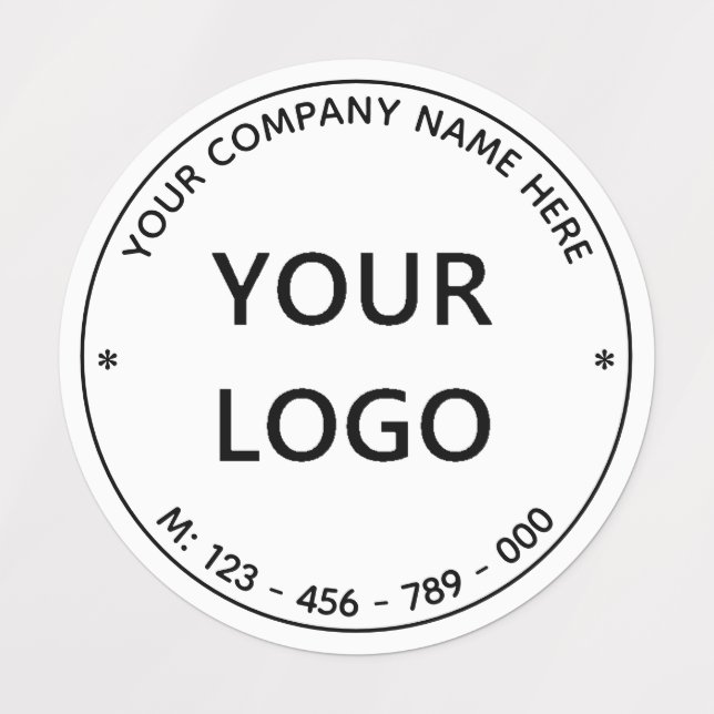 Custom Logo Business Name Personalized Promotional Labels (Design 1)