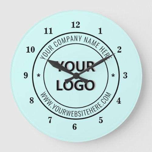 Custom Logo Business Name Promotional Office Large Clock