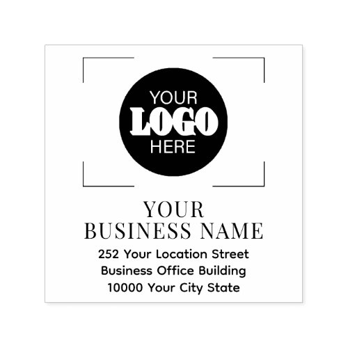 Custom LOGO business name return address Self-inking Stamp