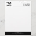 Custom Logo Business Office Colors Letterhead<br><div class="desc">Your Colors and Font - Custom Simple Personalized Modern Design Business Office Letterhead with Logo - Add Your Logo - Image / Business Name - Company / Address - Contact Information - Resize and move or remove and add elements / image with customization tool. Choose Your Elemant and Text Colors...</div>