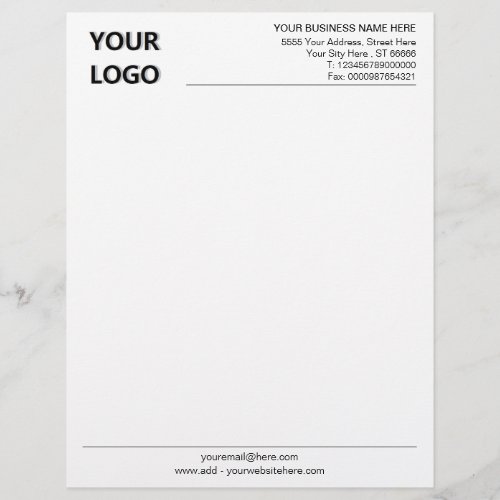 Custom Logo Business Office Letterhead Personalize