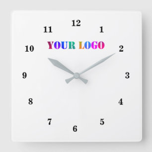 Custom Logo Business Office Personalized Promotion Square Wall Clock