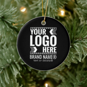 Custom Logo, Business or Brand Logo Personalized  Ceramic Ornament