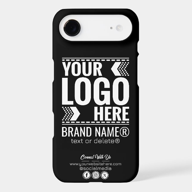 Custom Logo, Business or Brand Logo Personalized  iPhone Case (Back)
