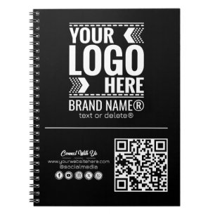 Custom Logo, Business or Brand Logo Personalized Notebook