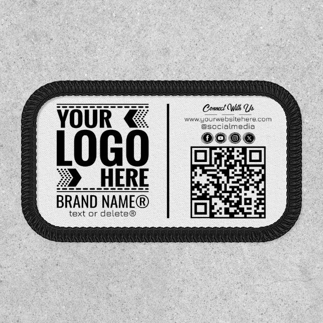 Custom Logo, Business or Brand Logo Personalized  Patch (Front)