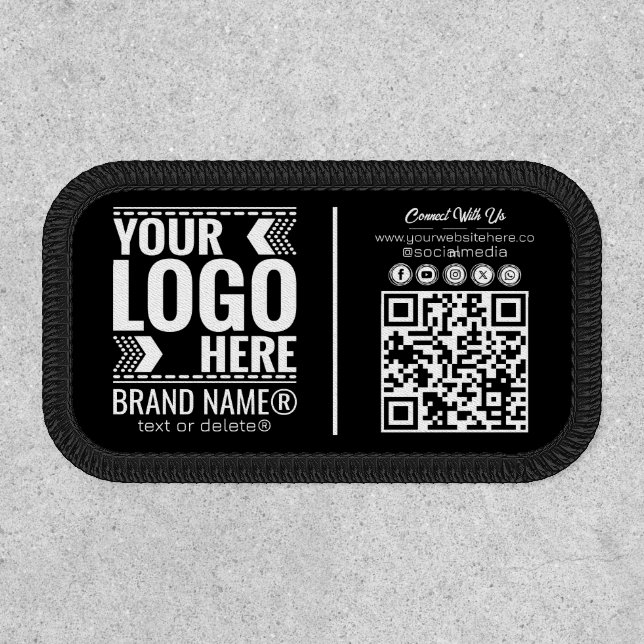 Custom Logo, Business or Brand Logo Personalized  Patch (Front)