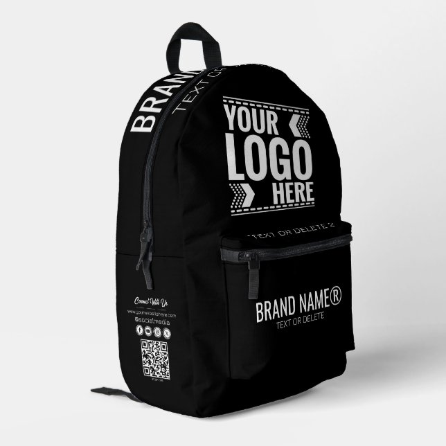 Custom Logo, Business or Brand Logo Personalized  Printed Backpack (Back Corner Left)