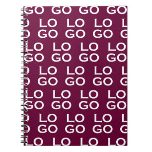 Custom Logo Business or Company on Burgundy Notebook