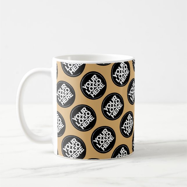 Custom logo business pattern employee coffee mug (Left)