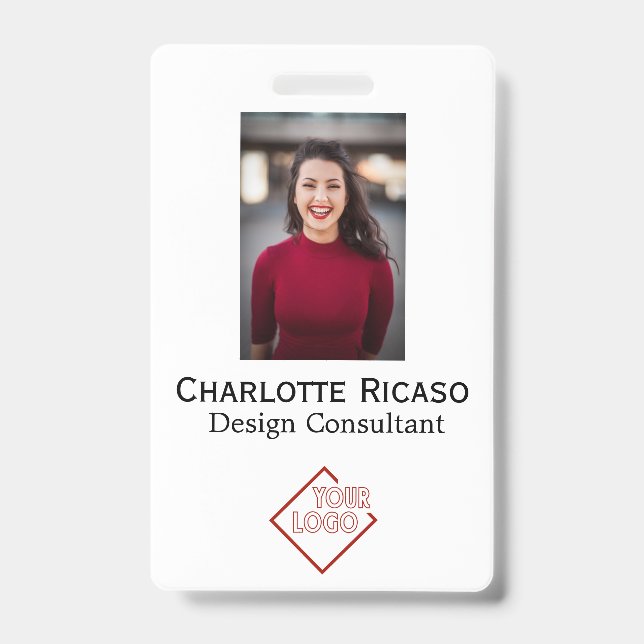 Custom Logo Business Personalized Badge (Front)
