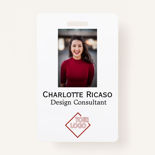 Custom Logo Business Personalized Badge (Front)