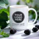 Custom Logo Business Personalized Corporate Brand  Coffee Mug<br><div class="desc">Upgrade your professional image with this personalized business coffee or Tea mug! Add your logo, business name, and website to create a sleek promotional product perfect for client gifts, trade shows, or team appreciation. Available in two sizes with vibrant two-tone interiors, this custom mug is dishwasher and microwave safe –...</div>