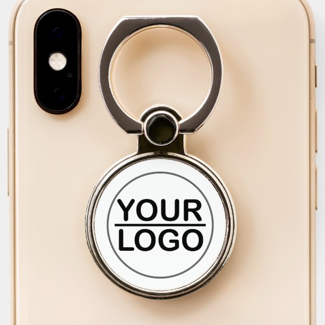 Custom logo business phone ring stand (Close Up)