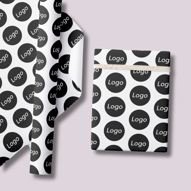 Custom Logo Business Professional packaging Wrapping Paper (Create professional branded wrapping paper for your small business packaging; just add your logo!)