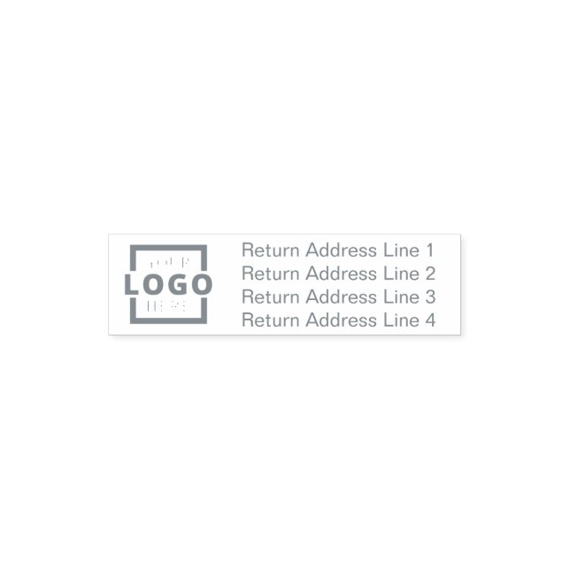 Custom Logo Business Return Address Pocket Stamp (Design)