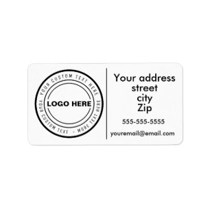 Custom logo business return shipping label