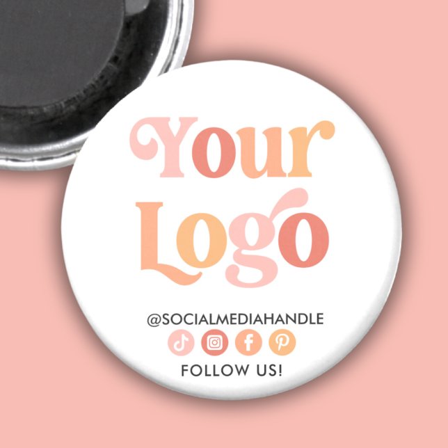 Custom Logo Business Social Media Promotional  Magnet (custom logo social media promotional magnet)