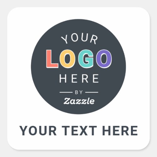 Custom Logo Business Square Sticker