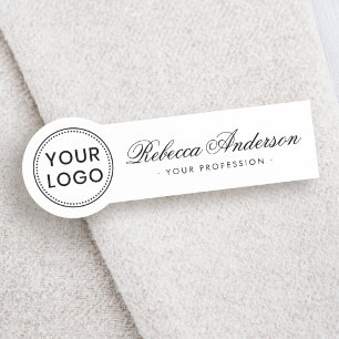 Custom logo business staff employee any color name tag