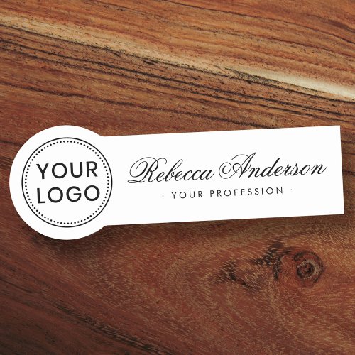 Custom logo business staff employee any color name tag