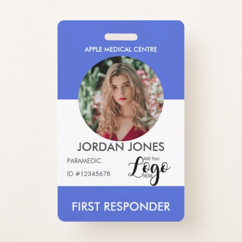 custom logo business staff Photo Security blue Badge