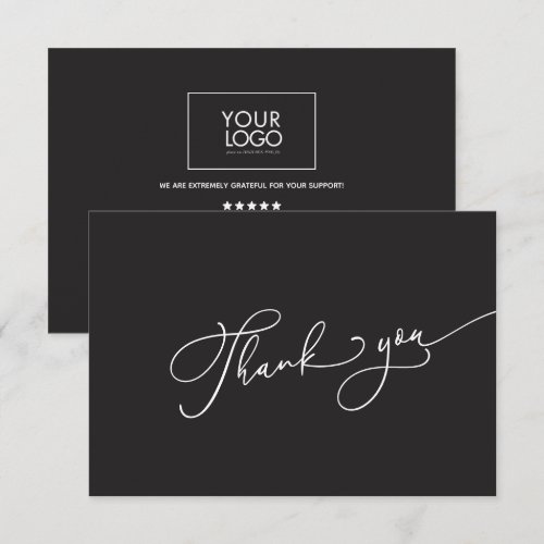 Custom Logo Business Thank You Card