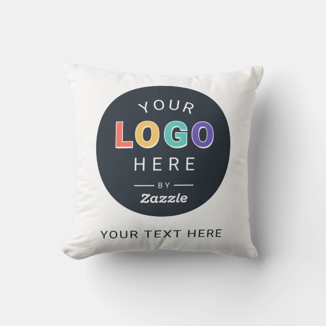 Custom Logo Business  Throw Pillow (Front)