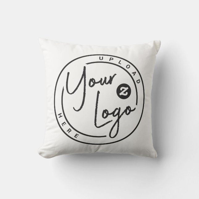 Custom Logo Business Throw Pillow (Front)