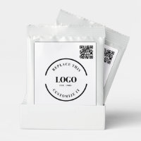 Custom logo Business website QR code hot chocolate