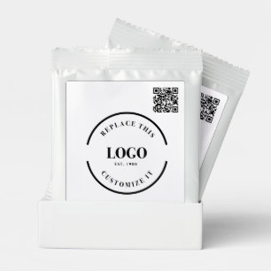 Custom logo Business website QR code hot chocolate Drink Mix