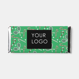 Custom Logo Candy Cane Christmas Tennis Club Gift Hershey Bar Favors